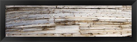 Framed Details of an old whaling boat hull, Spitsbergen, Svalbard Islands, Norway Print