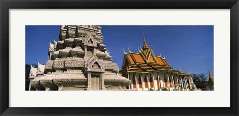 Framed Pagoda near a palace, Silver Pagoda, Royal Palace, Phnom Penh, Cambodia Print