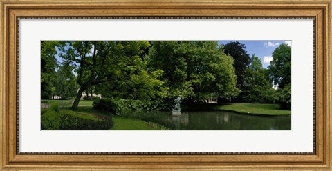 Framed Trees in a park, Queen Astrid Park, Bruges, West Flanders, Belgium Print