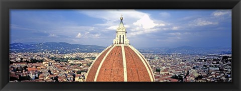 Framed High section view of a church, Duomo Santa Maria Del Fiore, Florence, Tuscany, Italy Print