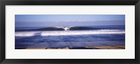 Framed Waves in the sea, North Shore, Oahu, Hawaii, USA Print