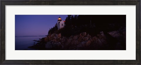 Framed Bass Head Lighthouse, Bass Harbor, Mount Desert Island, Maine Print