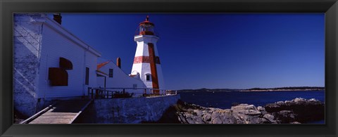 Framed Lighthouse on the coast, Head Harbour Light, Campobello Island, New Brunswick, Canada Print