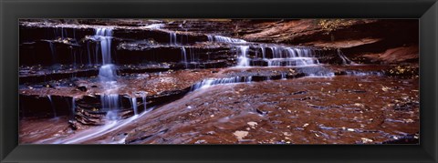 Framed Stream flowing through rocks, North Creek, Utah Print