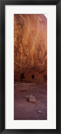 Framed Anasazi Ruins, Mule Canyon, Utah, USA Print