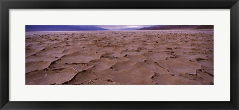 Framed Textured salt flats, Death Valley National Park, California, USA Print