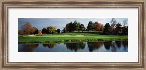 Framed Pond in a golf course, Westwood Golf Course, Vienna, Fairfax County, Virginia, USA Print