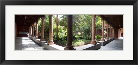 Framed Colonnade of a church, Church Of San Agustin, San Cristobal De La Laguna, Tenerife, Canary Islands, Spain Print