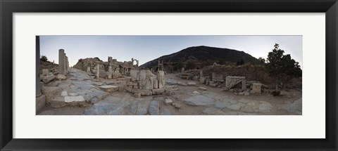 Framed Ruins of a temple, Temple of Domitian, Curetes Way, Ephesus, Turkey Print