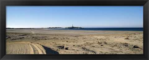 Framed Landscape with a lighthouse in the background, Luderitz, Namibia Print