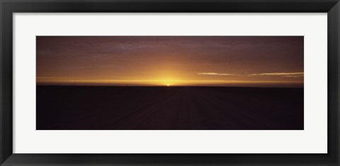 Framed Sunset over a desert, Namib Desert, Swakopmund, Namibia Print