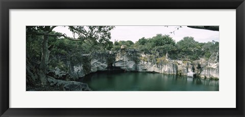 Framed Lake between Etosha and Tsumeb, Lake Otjikoto, Namibia Print