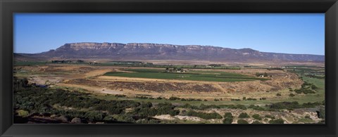 Framed Road from Cape Town to Namibia near Vredendal, Western Cape Province, South Africa Print