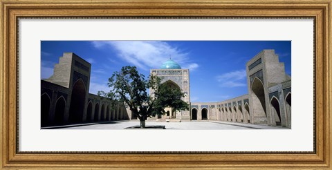 Framed Courtyard of a mosque, Kalon Mosque, Bukhara, Uzbekistan Print