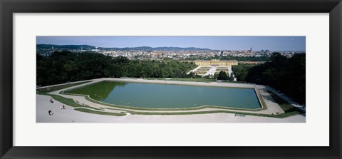 Framed Pond at a palace, Schonbrunn Palace, Vienna, Austria Print