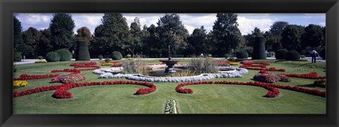 Framed Fountain in a garden, Belvedere Garden, Vienna, Austria Print