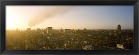 Framed Old Havana, Cuba with Smokestack Print