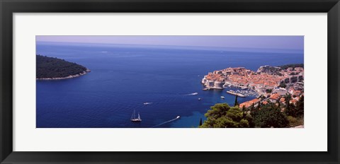 Framed Buildings at the waterfront, Dubrovnik, Dalmatia, Croatia Print