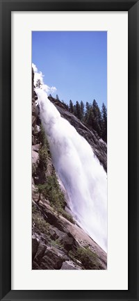 Framed Low angle view of a waterfall, Nevada Fall, Yosemite National Park, California, USA Print