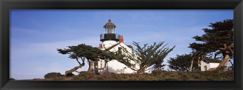 Framed Low angle view of a lighthouse, Point Pinos Lighthouse, Pacific Grove, California Print