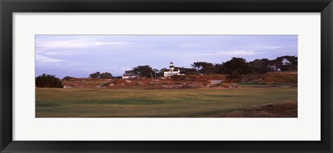 Framed Lighthouse in a field, Point Pinos Lighthouse, Pacific Grove, Monterey County, California, USA Print