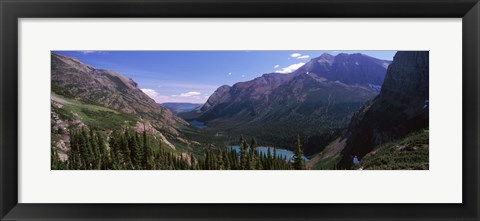 Framed Alpine Lake, US Glacier National Park, Montana Print