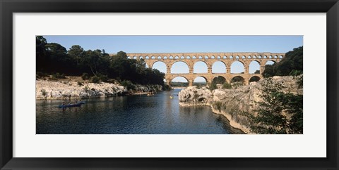 Framed Pont Du Gard, Nimes, Gard, France Print