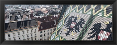 Framed City viewed from a cathedral, St. Stephens Cathedral, Vienna, Austria Print