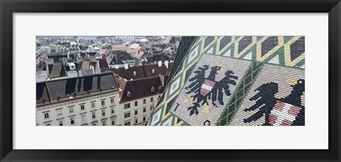 Framed City viewed from a cathedral, St. Stephens Cathedral, Vienna, Austria Print