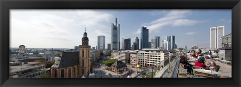 Framed Buildings in a city, St. Catherine&#39;s Church, Hauptwache, Frankfurt, Hesse, Germany 2010 Print