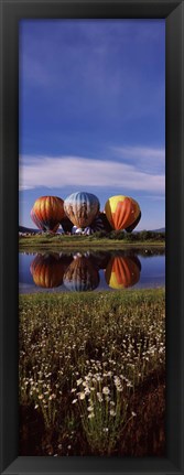 Framed Hot Air Balloon Rodeo, Steamboat Springs, Colorado (vertical) Print