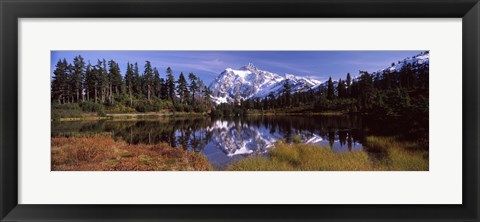 Framed Mt Shuksan, Picture Lake, North Cascades National Park, Washington State, USA Print