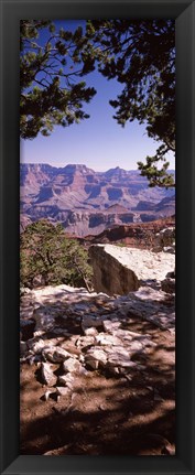 Framed Rock formations, Mather Point, South Rim, Grand Canyon National Park, Arizona, USA Print