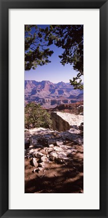 Framed Rock formations, Mather Point, South Rim, Grand Canyon National Park, Arizona, USA Print