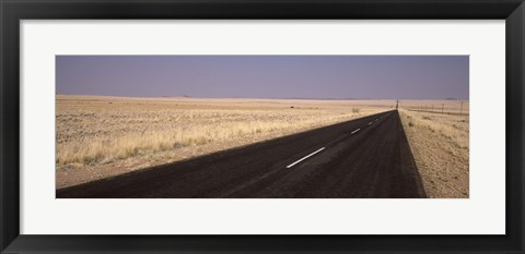 Framed Road passing through a landscape, Sperrgebiet, Namib Desert, Namibia Print