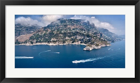 Framed Town at the waterfront, Amalfi Coast, Salerno, Campania, Italy Print