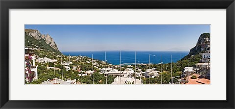 Framed Town at the waterfront, Marina Grande, Capri, Campania, Italy Print