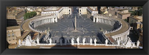 Framed High angle view of a town square, St. Peter&#39;s Square, Vatican city, Rome, Lazio, Italy Print