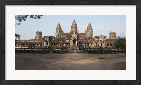 Framed Facade of a temple, Angkor Wat, Angkor, Siem Reap, Cambodia Print