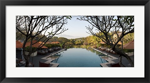 Framed Infinity pool in a hotel, Four Seasons Resort, Chiang Mai, Chiang Mai Province, Thailand Print