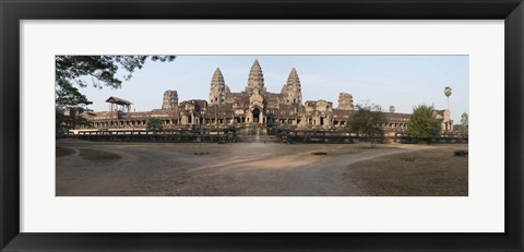 Framed Facade of a temple, Angkor Wat, Angkor, Cambodia Print