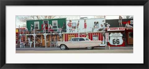 Framed Car on the road, Route 66, Arizona, USA Print