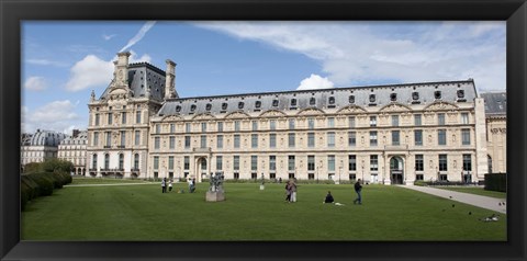 Framed Facade of a museum, Musee Du Louvre, Paris, Ile-de-France, France Print