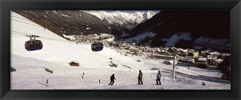 Framed Ski lift in a ski resort, Sankt Anton am Arlberg, Tyrol, Austria Print