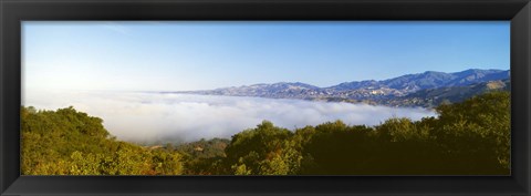 Framed Clouds over an ocean, Los Padres National Forest, California, USA Print