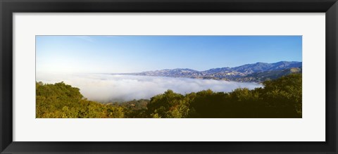 Framed Clouds over an ocean, Los Padres National Forest, California, USA Print