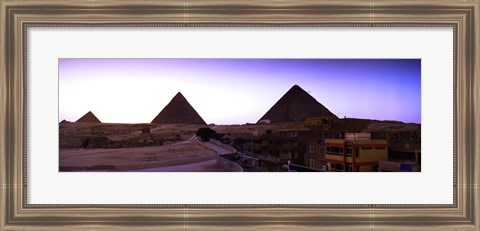 Framed Pyramids at sunset, Giza, Egypt Print