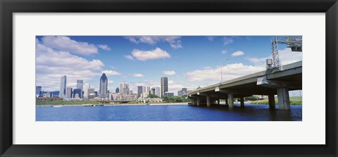 Framed Bridge across a canal, Lachine Canal, Autoroute Bonaventure, Montreal, Quebec, Canada 2009 Print