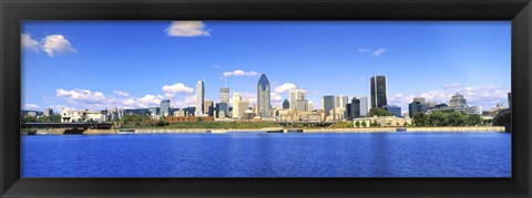 Framed City at the waterfront, Lachine Canal, Montreal, Quebec, Canada 2009 Print