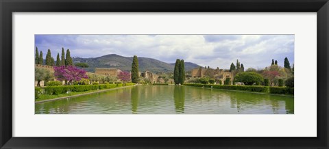 Framed Pond at a villa, Hadrian&#39;s Villa, Tivoli, Lazio, Italy Print